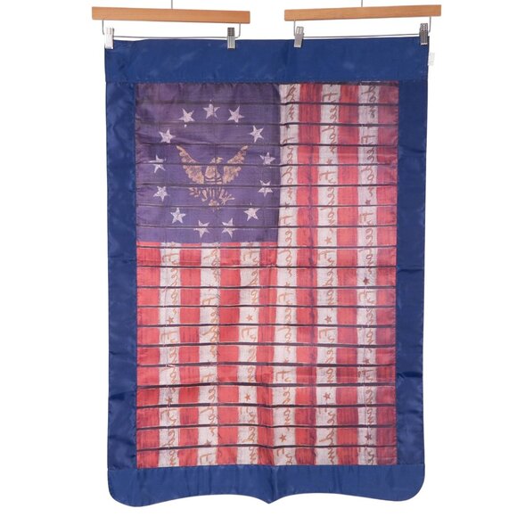 American Flag Hanging Decor Outdoors Banner Eagle Freedom Stars Red White Blue - Picture 1 of 6
